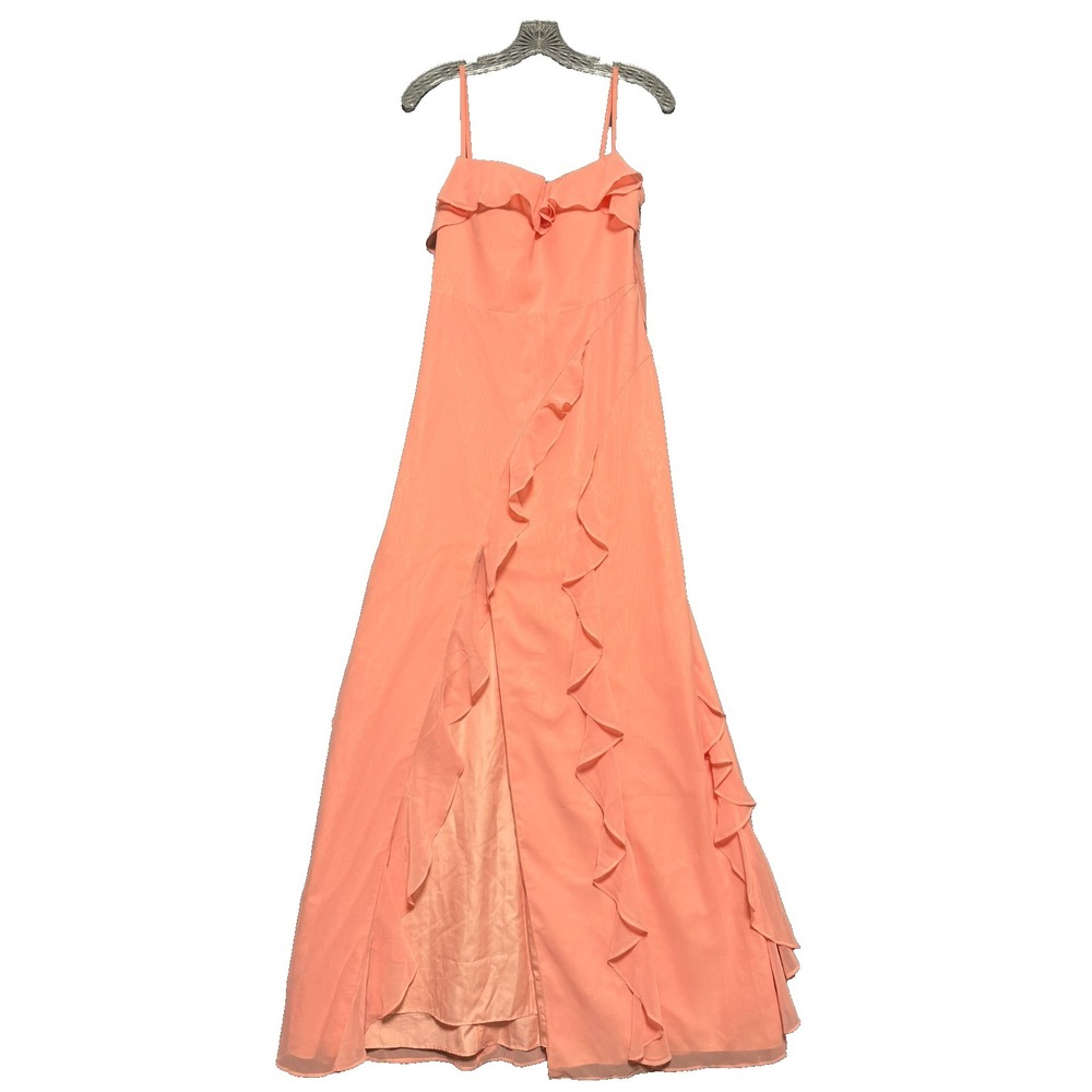 Barbie Azazie Chiffon Ruffle Maxi Dress A4 Bridesmaid Coquette Formal Fairycore